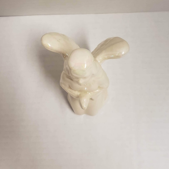 Ceramic Iridescent Praying on knees Angel Figurine - Picture 3 of 6